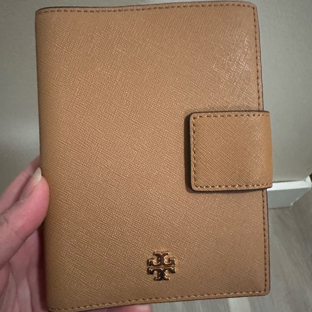 Tory Burch Brown Leather Passport Holder